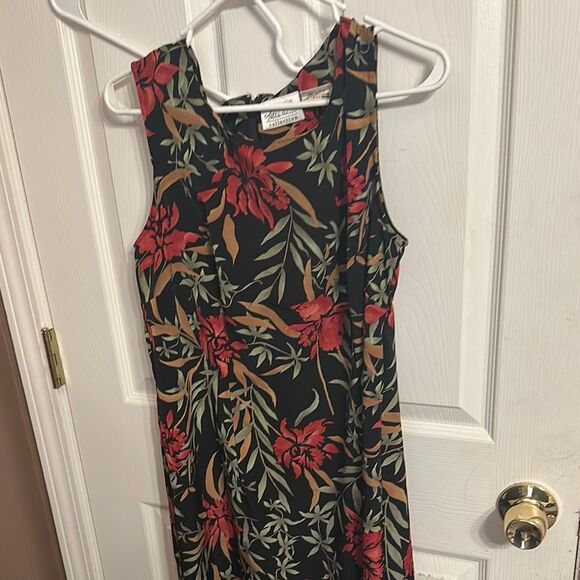 Katie Lee floral  Sleeveless Dress - Black and Red size 12/14 - Picture 1 of 7